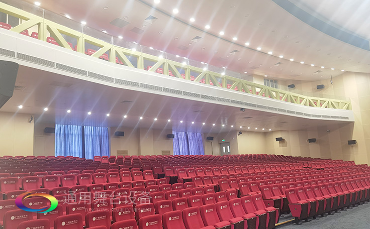 廣州雅源學校舞臺燈光、幕布、舞臺座椅、舞臺吊桿、舞臺音響效果展示